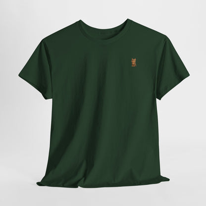 Cute brown kitten graphic print on a Cat Lover T-Shirt, soft cotton tee for cat enthusiasts by Printify.