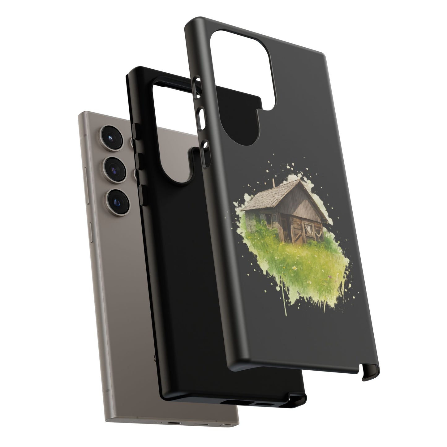 Rustic Farmhouse Phone Case, Cute Cottage Design, Tough Cases for Nature Lovers, Eco-Friendly Gift, Customizable Tech Accessories - TRV