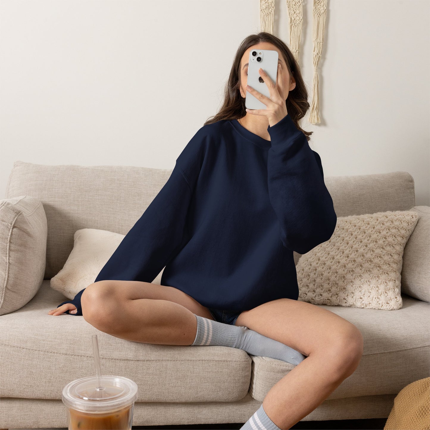 Stack of Books with Mug and Plant Sweatshirt | Cozy Reading Crewneck
