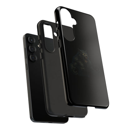 Werewolf phone case with dark monster graphic, rugged protective design for smartphones, by Printify.