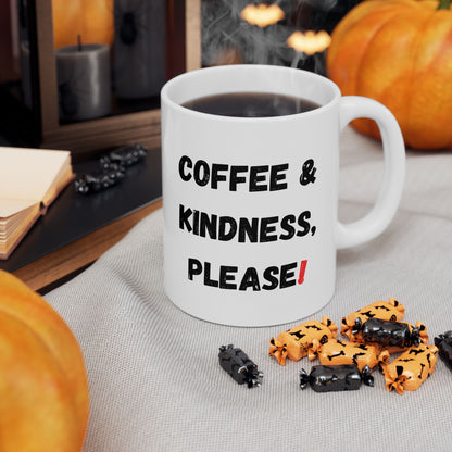 Inspirational Coffee Mug - 'Coffee & Kindness, Please!' - Perfect Gift for Friends & Family - TRV