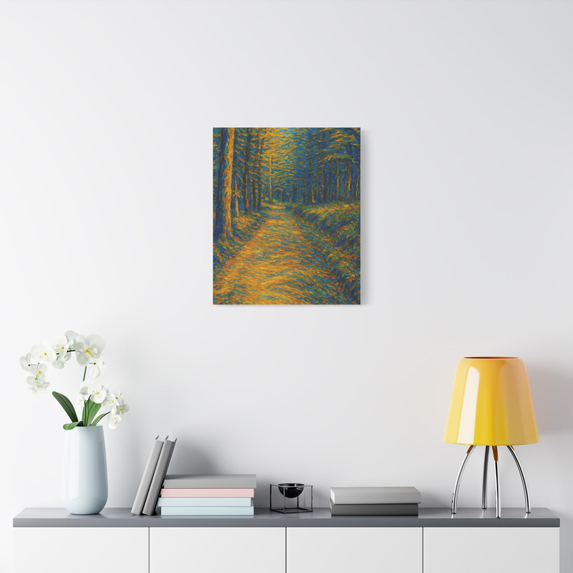 Van Gogh Style Forest Canvas Art | Nature Wall Decor, Home Office Accent, Gift for Nature Lovers, Gallery Wrapped, Living Room Wall Art - TRV