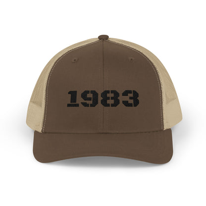 Vintage 1983 Snapback Trucker Cap, Personalized Dad Hat, Perfect Gift for Birthdays, Classic Casual Style, Everyday Wear, Anniversary Hat - TRV