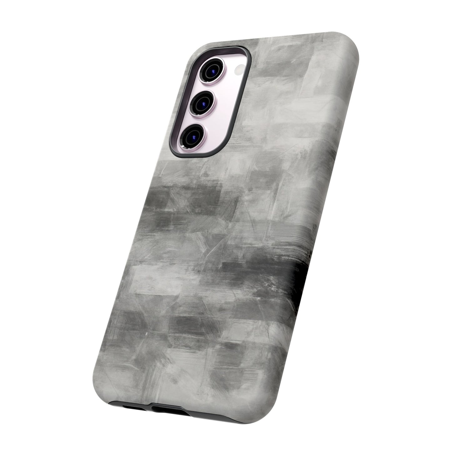Abstract gray grid phone case for iPhone by Printify, showcasing a tough protective cover with a modern geometric design.