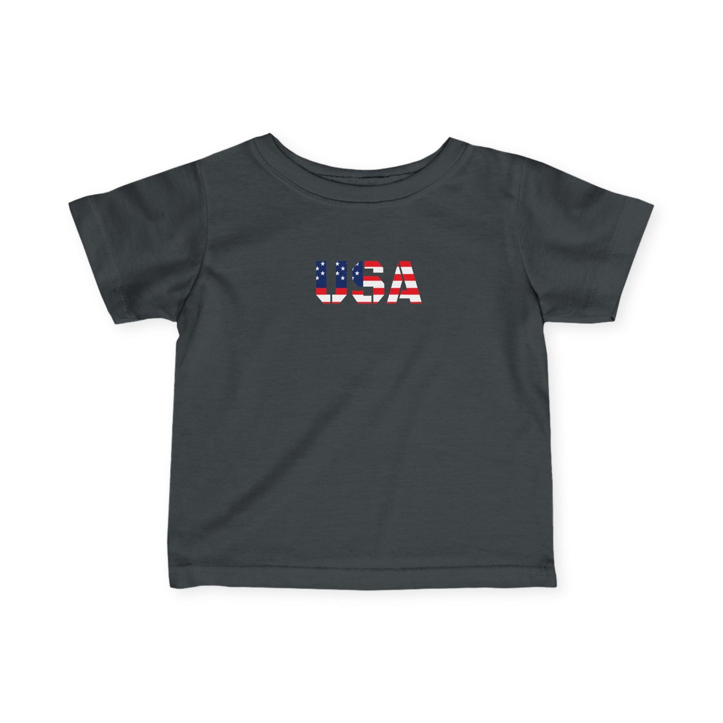 USA Infant Fine Jersey Tee - Cute Baby Shirt, Toddler Clothing, American Flag Tee, Baby Shower Gift, 4th of July Outfit