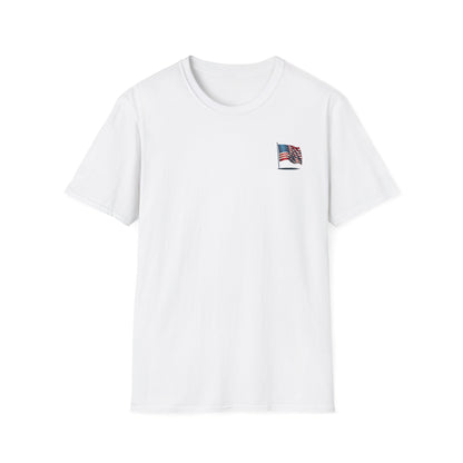 Patriotic Unisex Softstyle T-Shirt, American Flag Tee, USA Pride Shirt, Perfect for Independence Day, Casual Wear - TRV