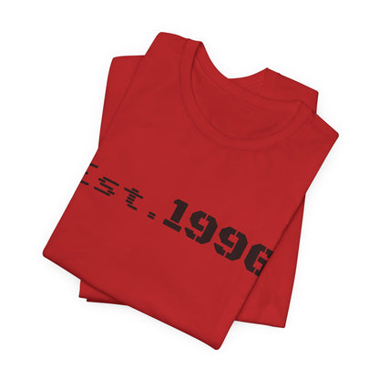Vintage Est. 1996 T-shirt by Printify featuring a classic design celebrating a birth year birthday gift.
