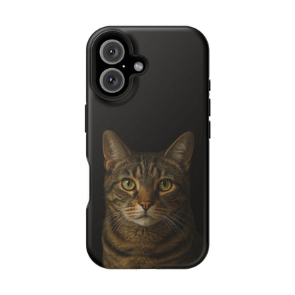 Magnetic Impact-Resistant Phone Case — Realistic Tabby Cat Portrait