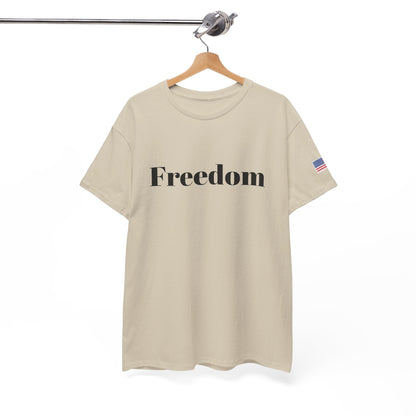 Freedom script tee | T-Shirt, American flag sleeve - TRV