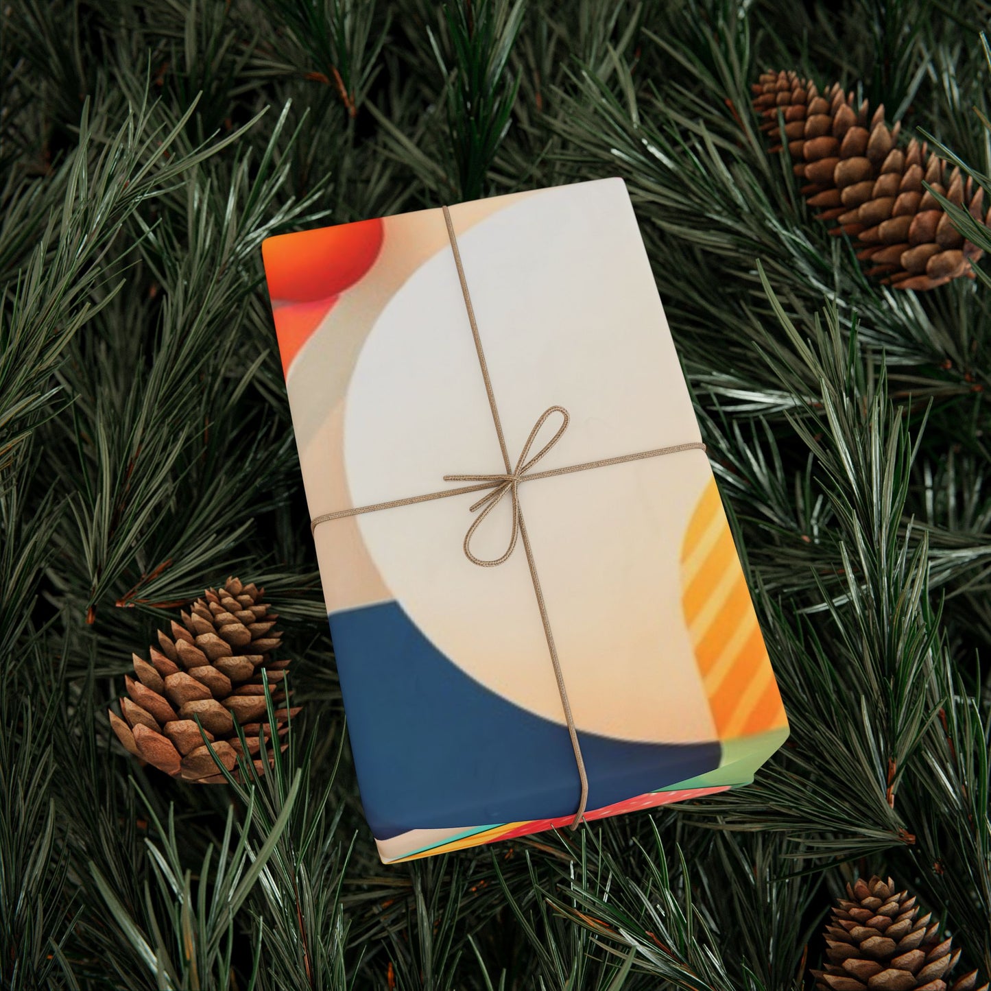 Geometric Colorwave Wrapping Paper Roll — Vibrant Abstract Gift Wrap