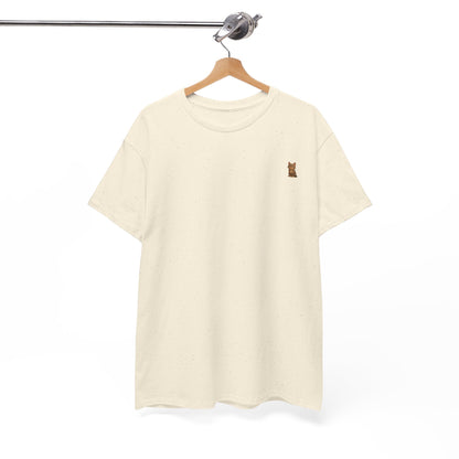 Brown kitten graphic T-shirt for cat lovers, featuring a cute cat design on a comfortable Printify T-shirt.
