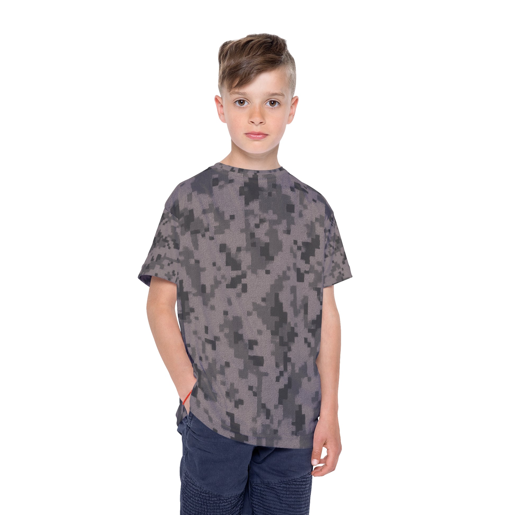 Kids Camouflage Sports Jersey, Activewear, Camo T-Shirt for Boys and Girls, Birthday Gift, Team Spirit, Outdoor Play, Holiday Apparel - TRV