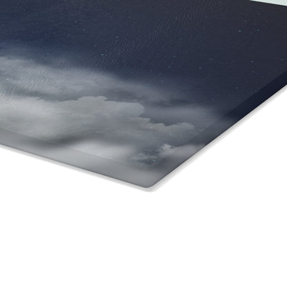 Cloudscape Glass Cutting Board – Moody Sky Kitchen Prep Board