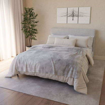 Soft Sherpa fleece throw blanket by Printify, cozy winter home decor with plush texture and warm appearance.