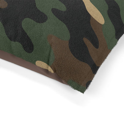 Camouflage Pet Bed for Dogs and Cats, Cozy Military-Inspired Dog Bed, Camo Pet Cushion, Stylish Pet Bedding, Gift for Pet Lovers - TRV