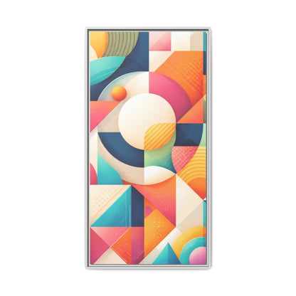 Colorful Geometric Abstract Art Matte Canvas Framed