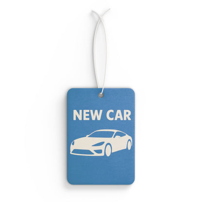 Blue silhouette car air freshener with auto scent, designed as a stylish accessory for car interiors.