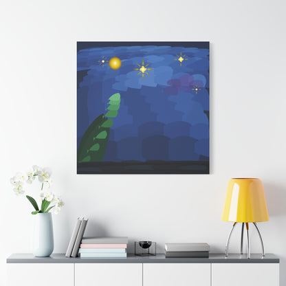 Starry Night Vortex Matte Canvas Stretched 1.25" | Impasto Brushstroke Reproduction