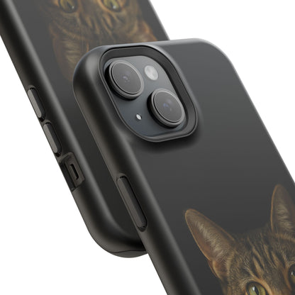 Magnetic Impact-Resistant Phone Case — Realistic Tabby Cat Portrait