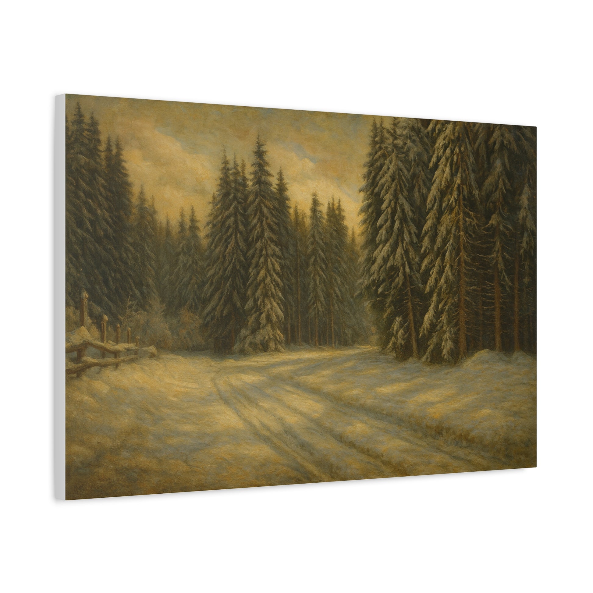 Scenic Forest Canvas Art, Nature Decor for Home, Cozy Wall Art, Perfect Gift for Nature Lovers, Rustic Cabin Decor, Winter Landscape Print - TRV