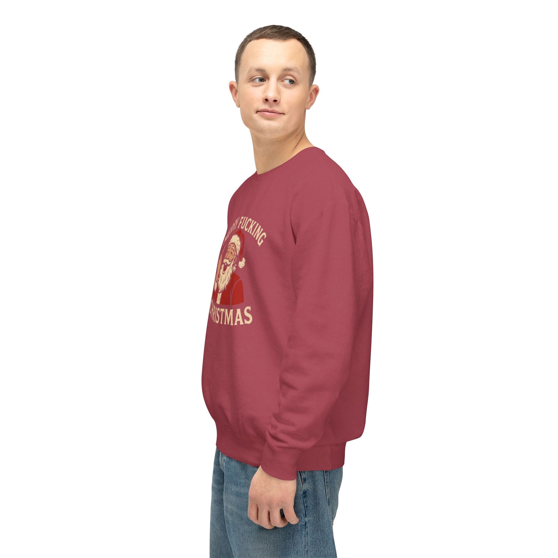 Merry Christmas Sweatshirt, Funny Holiday Crewneck, Unisex Gift, Christmas Apparel, Sarcastic Sweatshirt, Unique Holiday Clothing - TRV