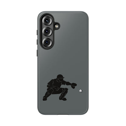 Printify baseball catcher phone case, tough protective cover with catcher glove graphic, fits smartphone for durability and style.