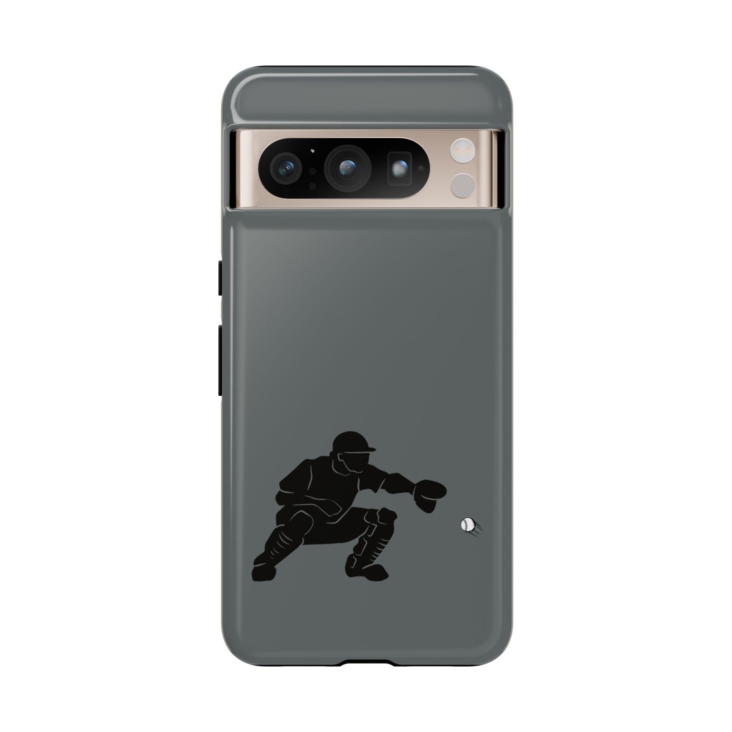 Printify baseball catcher phone case, tough protective cover with catcher glove design, fits smartphone models.