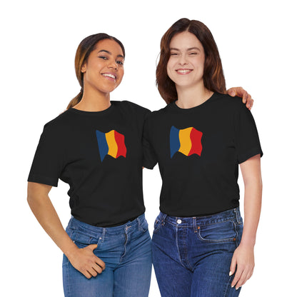 Romanian Flag Unisex Short Sleeve Tee, Casual Shirt, Travel T-Shirt, Gift for Romanians, Summer Outfit, Everyday Wear