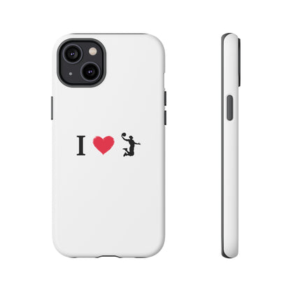 I Love Basketball Phone Case, Sporty Cell Cover, Basketball Gift for Players, Tough Cases, Love for Sports Accessories - TRV