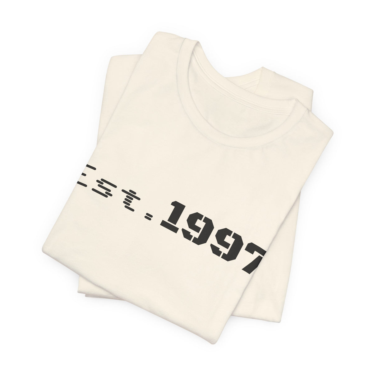 Vintage 1997 Established T-Shirt by Printify with retro logo and classic fit, showcasing a stylish, casual graphic design.
