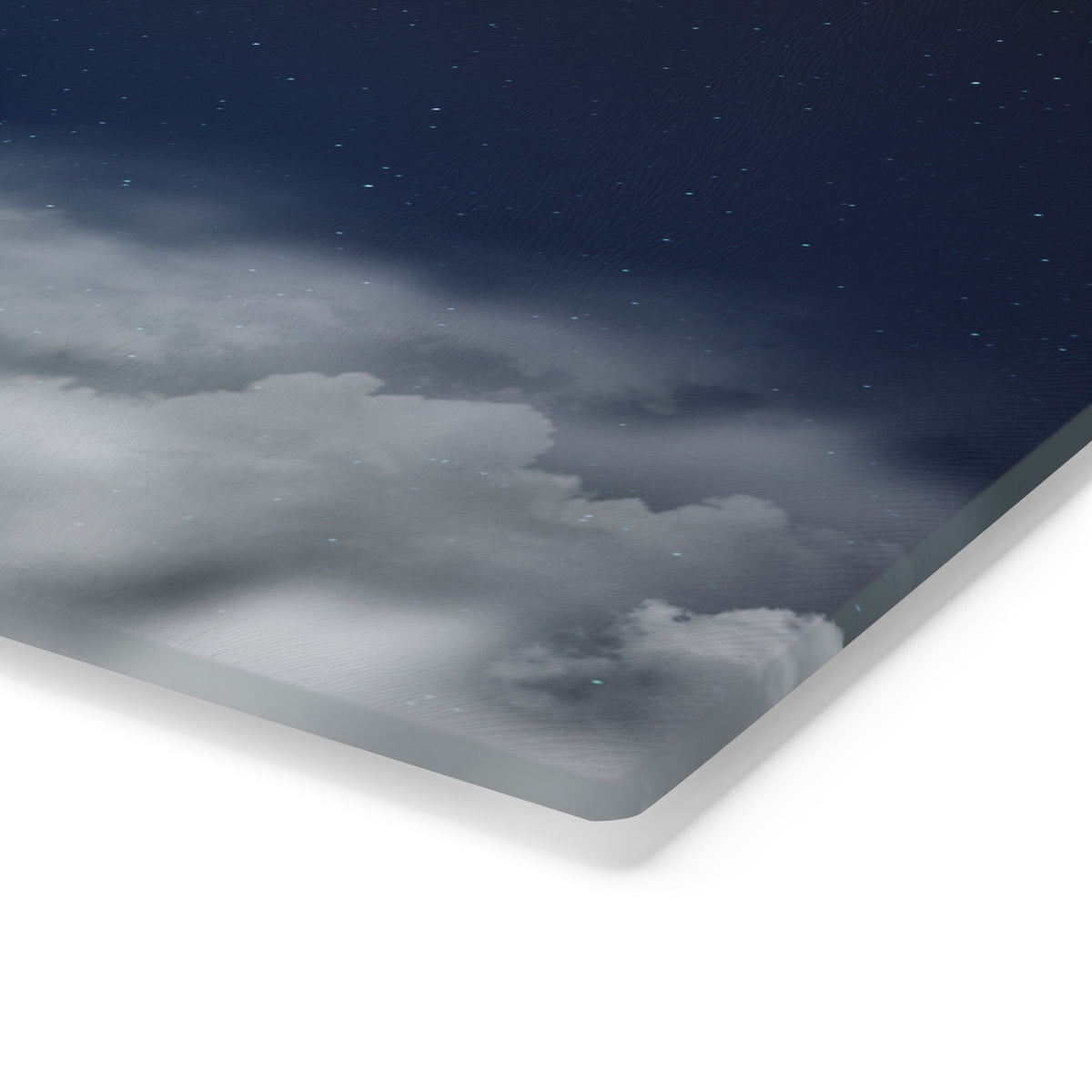 Cloudscape Glass Cutting Board — Moody Mist Kitchen Decor