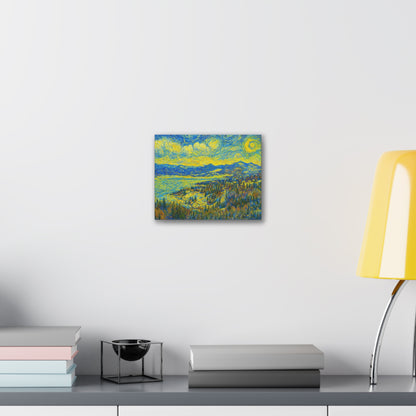 Vibrant Canvas Art, Framed Wall Decor, Modern Home Decor, Landscape Painting, Gift for Art Lovers, Art for Living Room
