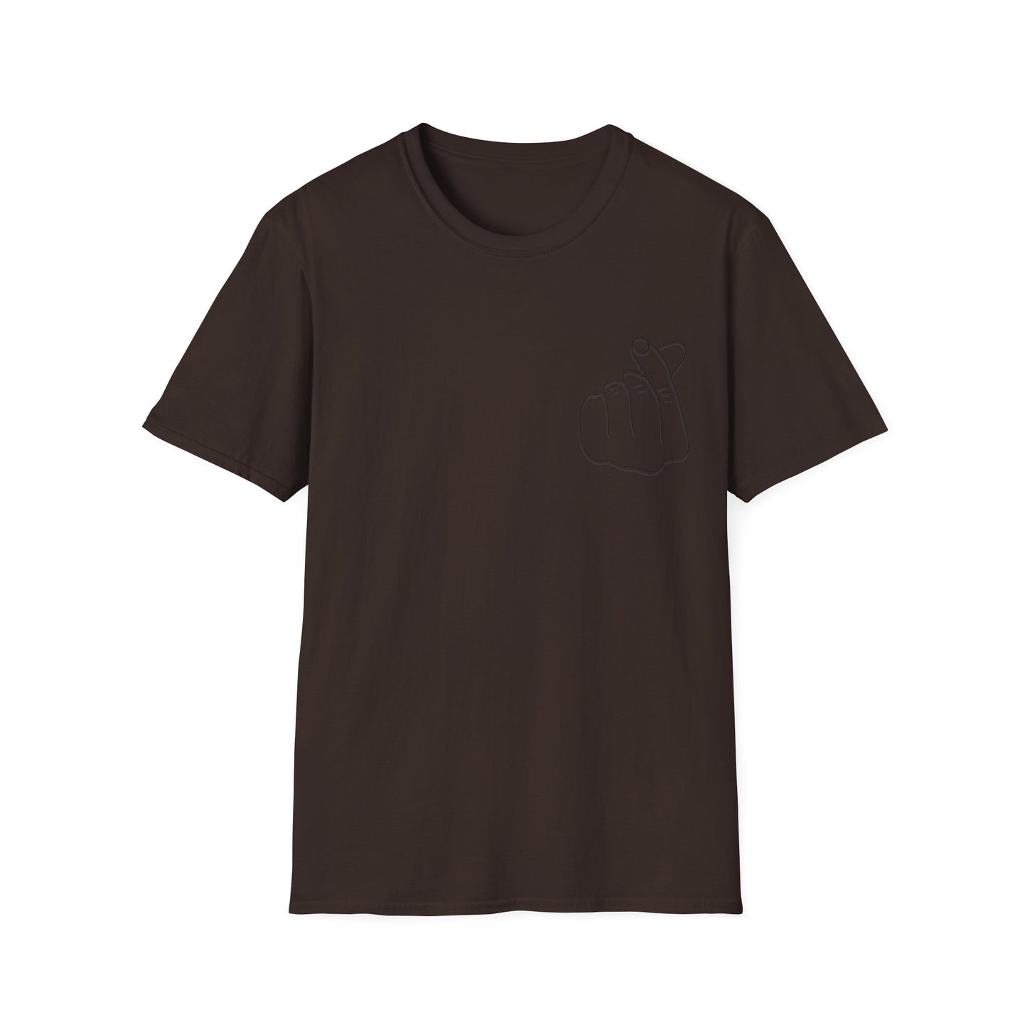 Trendy Unisex Softstyle T-Shirt with Love Hand Gesture Design