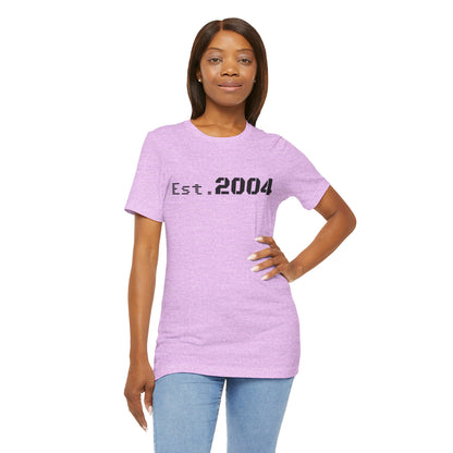 Minimal vintage Est. 2004 T-Shirt by Printify featuring a simple design celebrating the birth year on a classic tee.