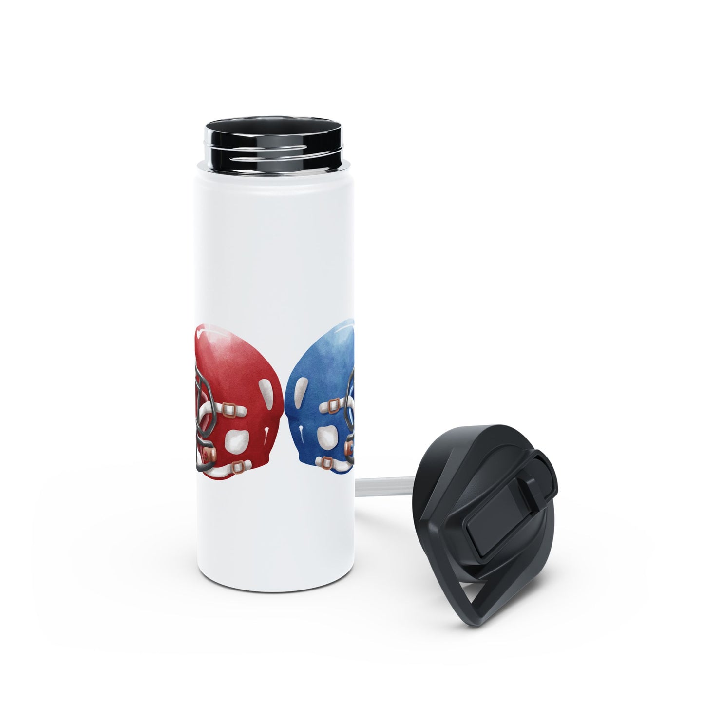 Sporty Stainless Steel Water Bottle with Unique Football Helmet Design | Ideal for Athletes, Gym Lovers, Sports Events, Hydration on the Go