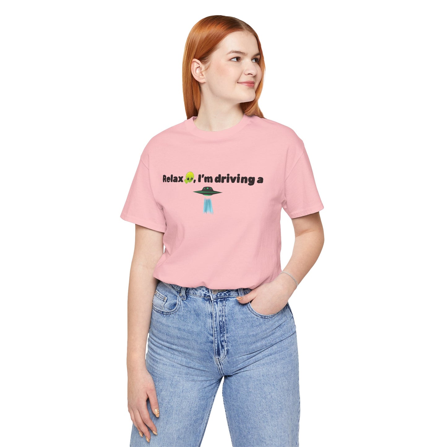 Alien Driving Unisex Tee - Fun Casual Shirt, Gifts for UFO Lovers, Quirky Humor T-Shirt, Perfect for Road Trips, Unique Birthday Present
