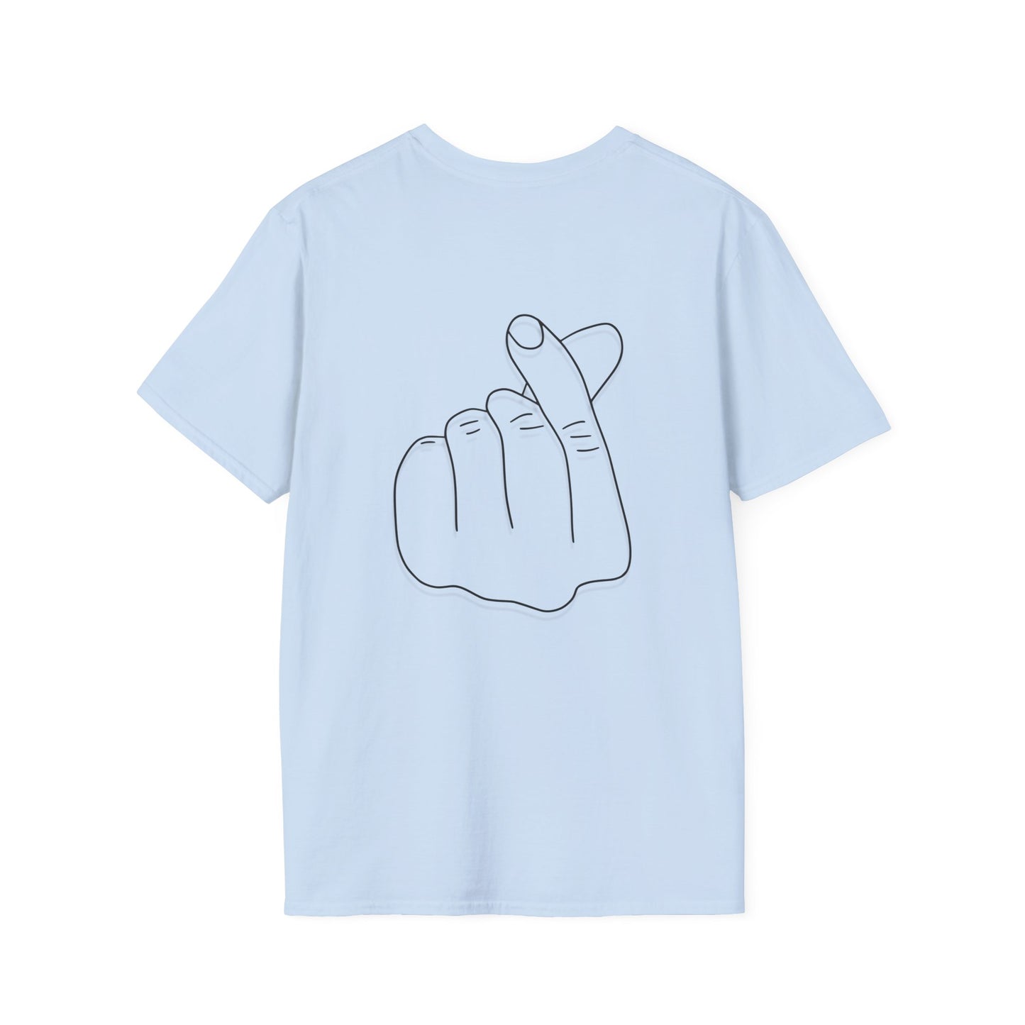 Trendy Unisex Softstyle T-Shirt with Love Hand Gesture Design