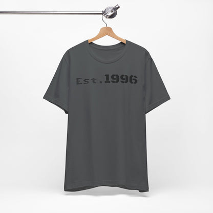Established 1996 Unisex T-Shirt, Vintage Year Tee, Birth Year Gift, Casual Fashion, Personalized Graphic Tee - TRV