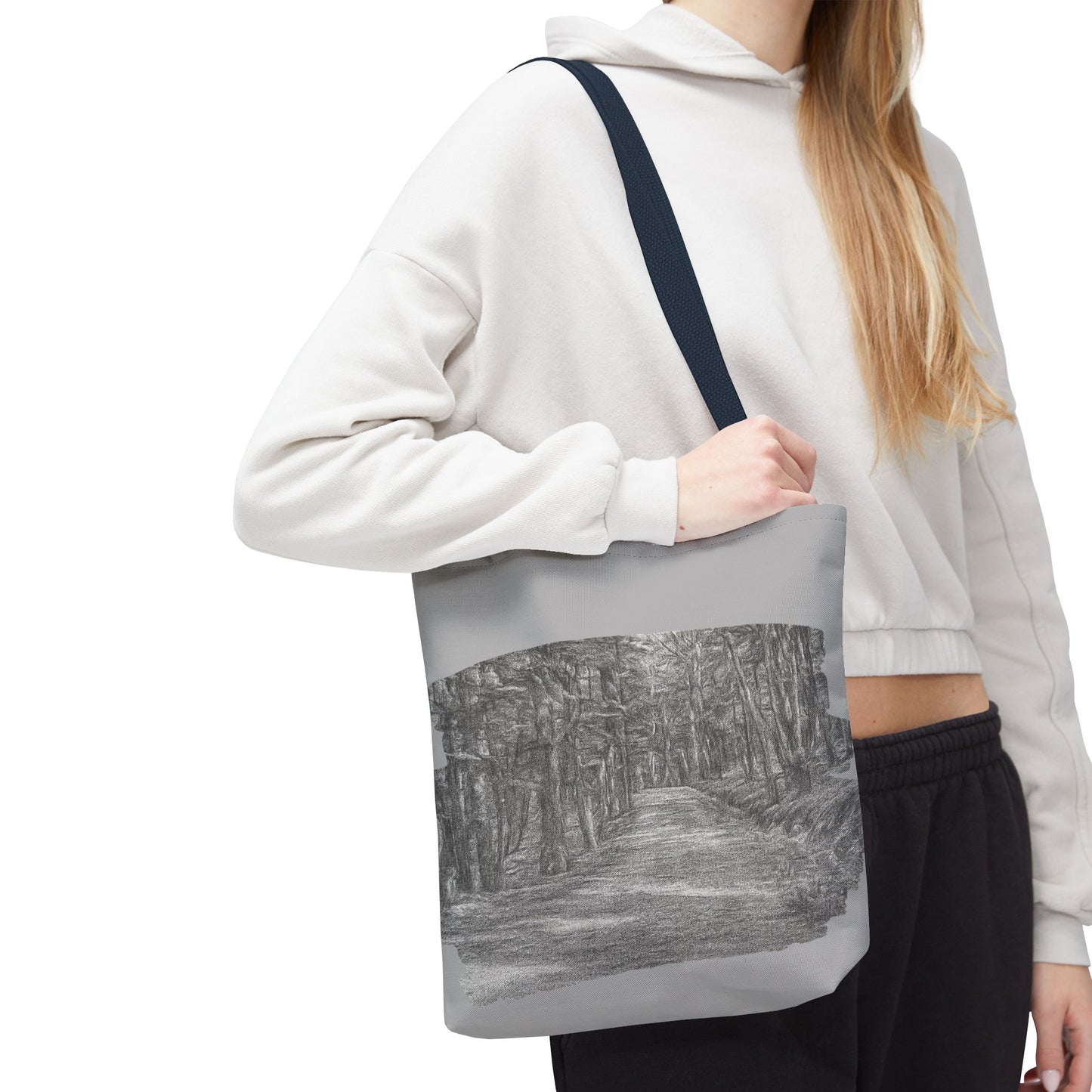 Scenic Path Tote Bag, Reversible Tote, Eco-Friendly Shopper, Outdoor Adventure Bag, Gift for Nature Lovers, Stylish Carryall - TRV