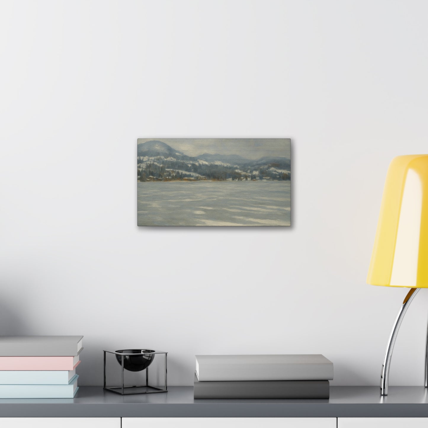 Serene Landscape Canvas Art, Tranquil Wall Decor, Perfect for Home, Office, or Gift, Ideal for Winter Holidays, Cozy Vibes, Scenic Artwork