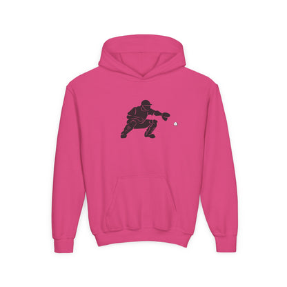 Youth Baseball Catcher Hoodie, Sporty Sweatshirt for Kids, Perfect Gift for Young Athletes, Team Spirit Gear, Sports Event Apparel