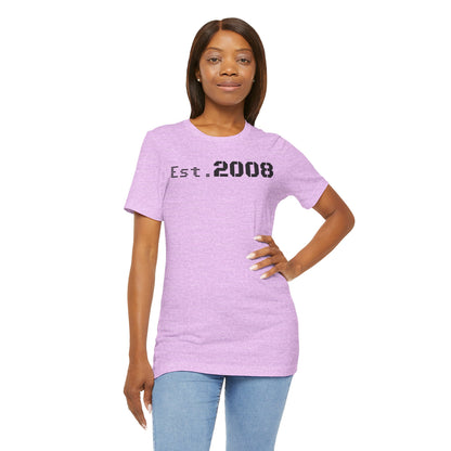 Est. 2008 Unisex Tee, Cool Vintage T-Shirt, Casual Gift, Birthday Apparel, Nostalgic Fashion