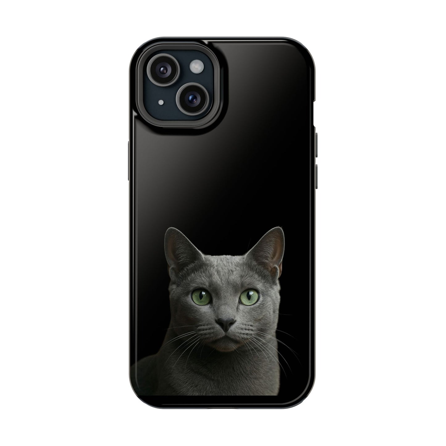 Russian Blue Cat Phone Case — Magnetic Impact-Resistant iPhone Cover