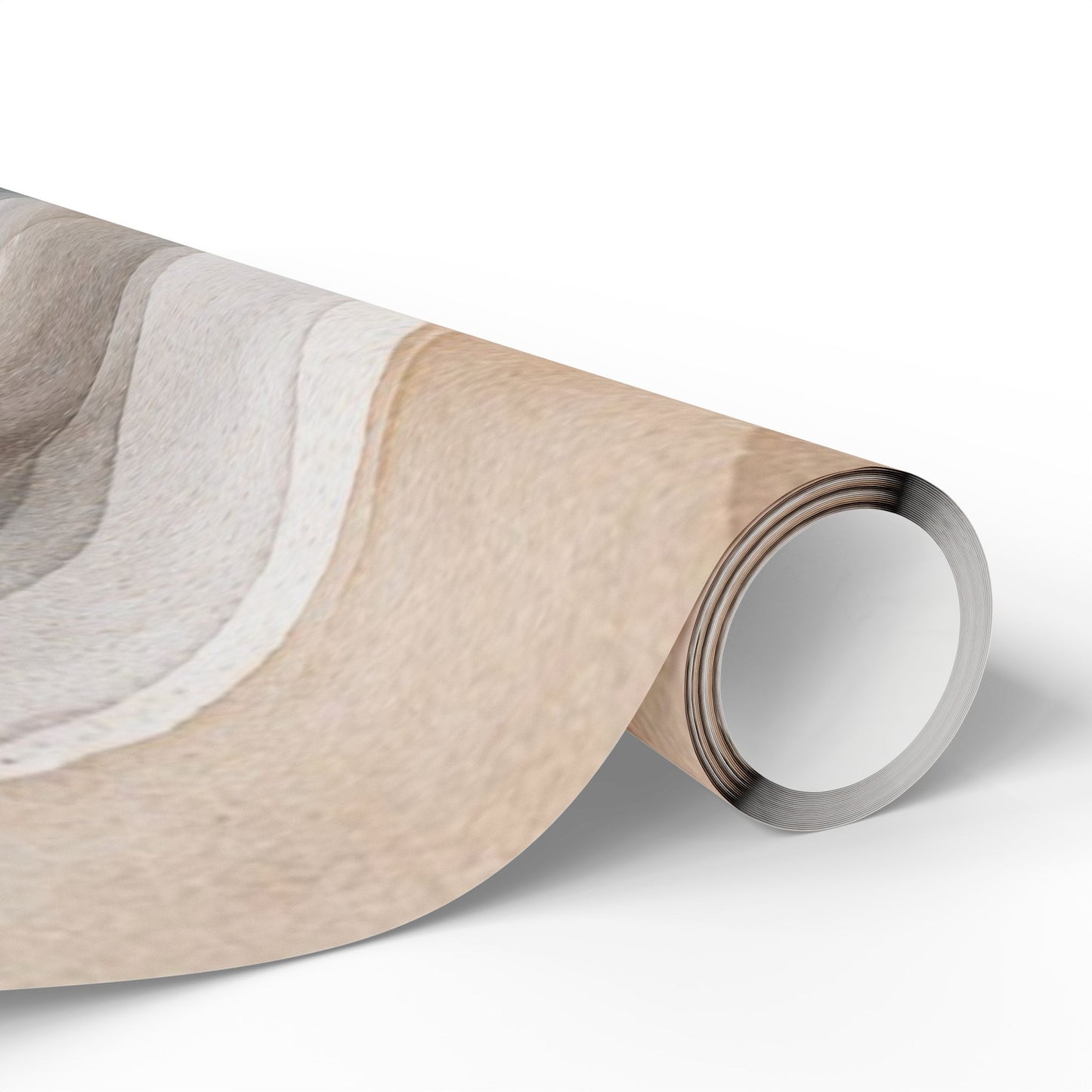 Geometric Neutral Watercolor Wrapping Paper Roll — Earth Tone Abstract Gift Wrap