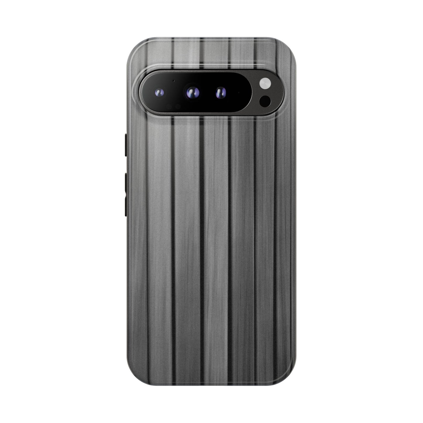 Ribbed metal texture iPhone case by Printify, tough protective phone cover with durable design and sleek finish.