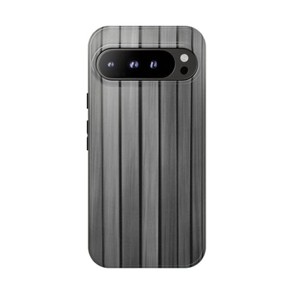 Ribbed metal texture iPhone case by Printify, tough protective phone cover with durable design and sleek finish.