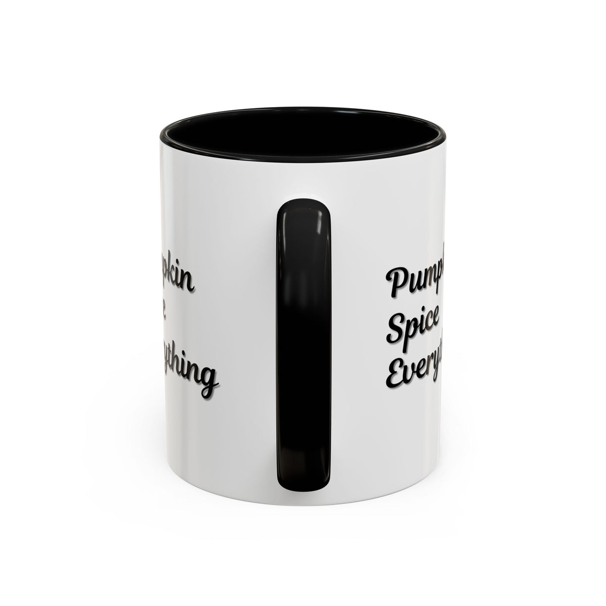 Printify Pumpkin Spice Everything coffee mug with fall-themed orange and white design, 11oz seasonal ceramic coffee cup