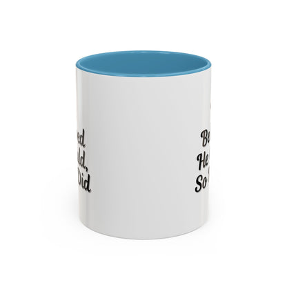 Printify inspirational ceramic coffee mug with "He Believed He Could So He Did" quote, ideal for motivational drinking.