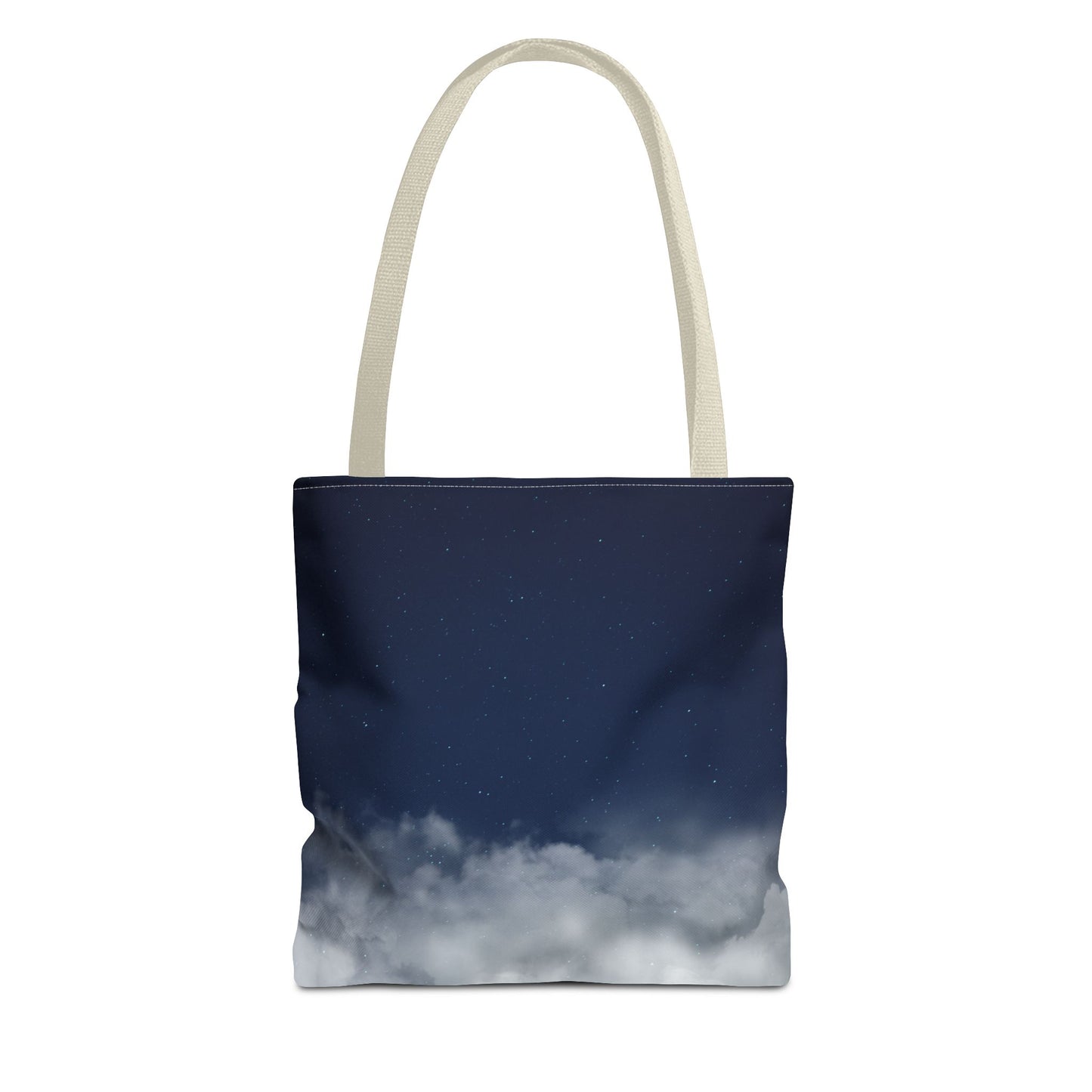 Night Sky Clouds Tote Bag | Starry Navy Ombre - TRV