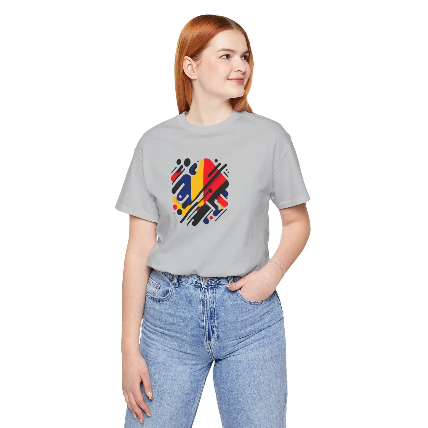 Artistic Heart Unisex Jersey Tee - Vibrant Graphic Tee, Casual Wear, Gift for Art Lovers, Birthday Surprise, Everyday Comfort - TRV